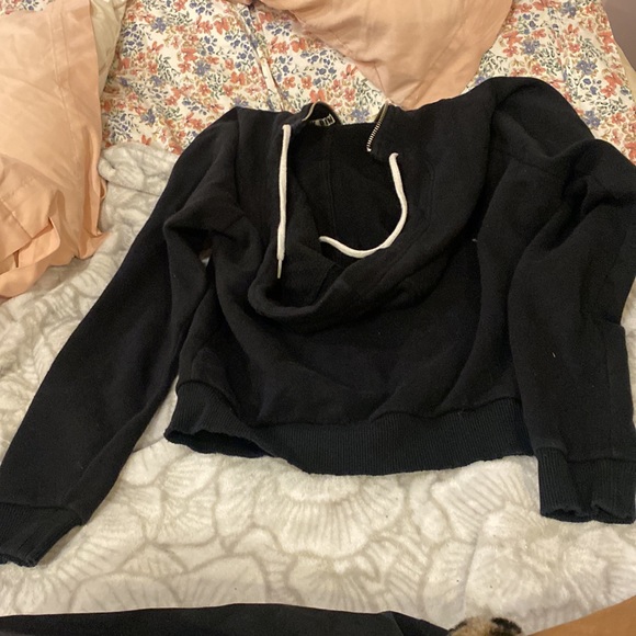 Victoria secret PINK black zip- up hoodie - Picture 3 of 3